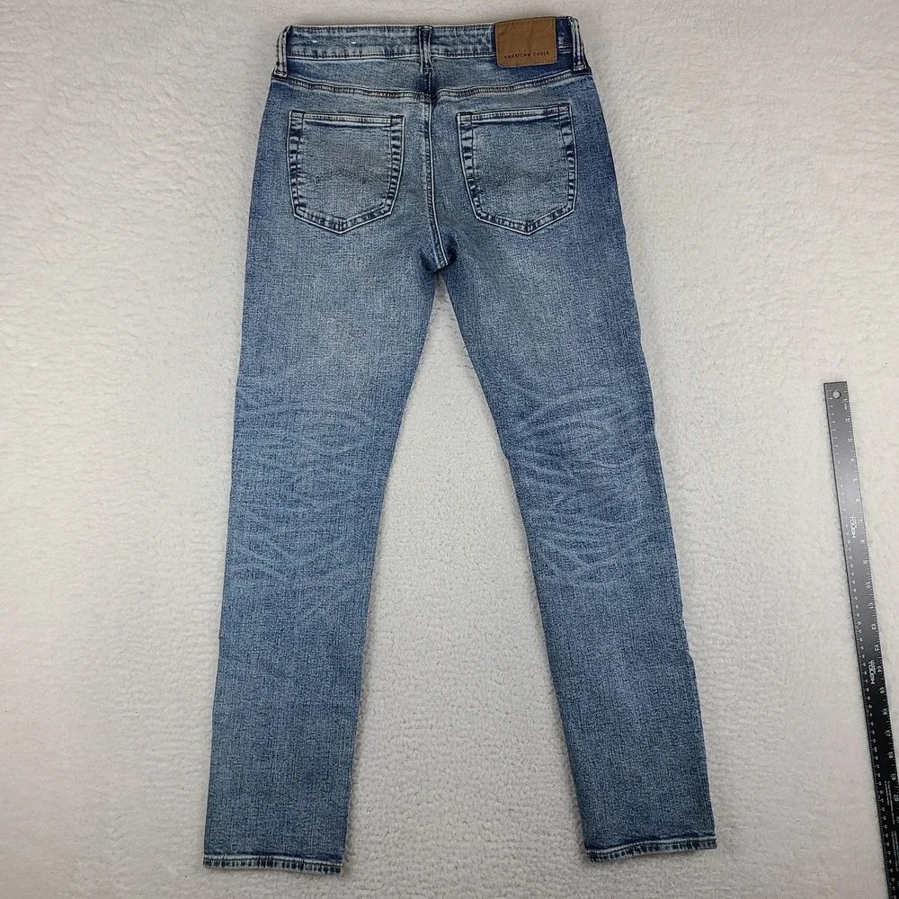 American Eagle‎ Jeans Mens 30x32 Blue Airflex+ Slim Fit Light Wash Denim
